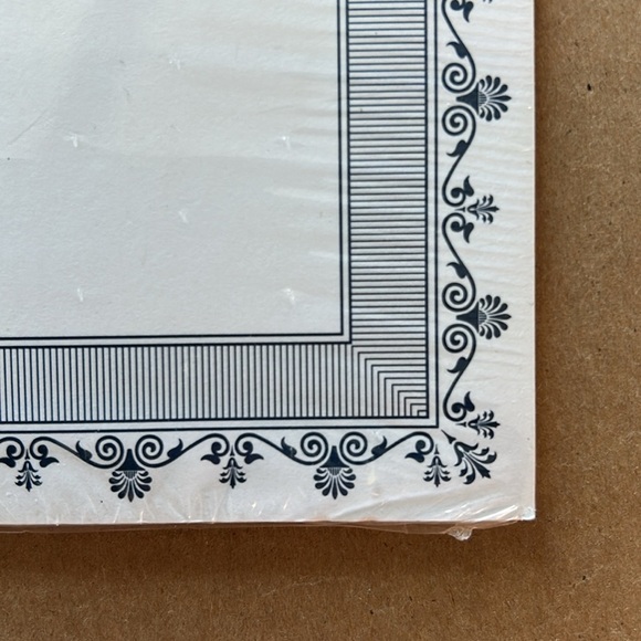 FREE designer paper with blue border 25 pgs for announcements, certificates - Picture 6 of 7